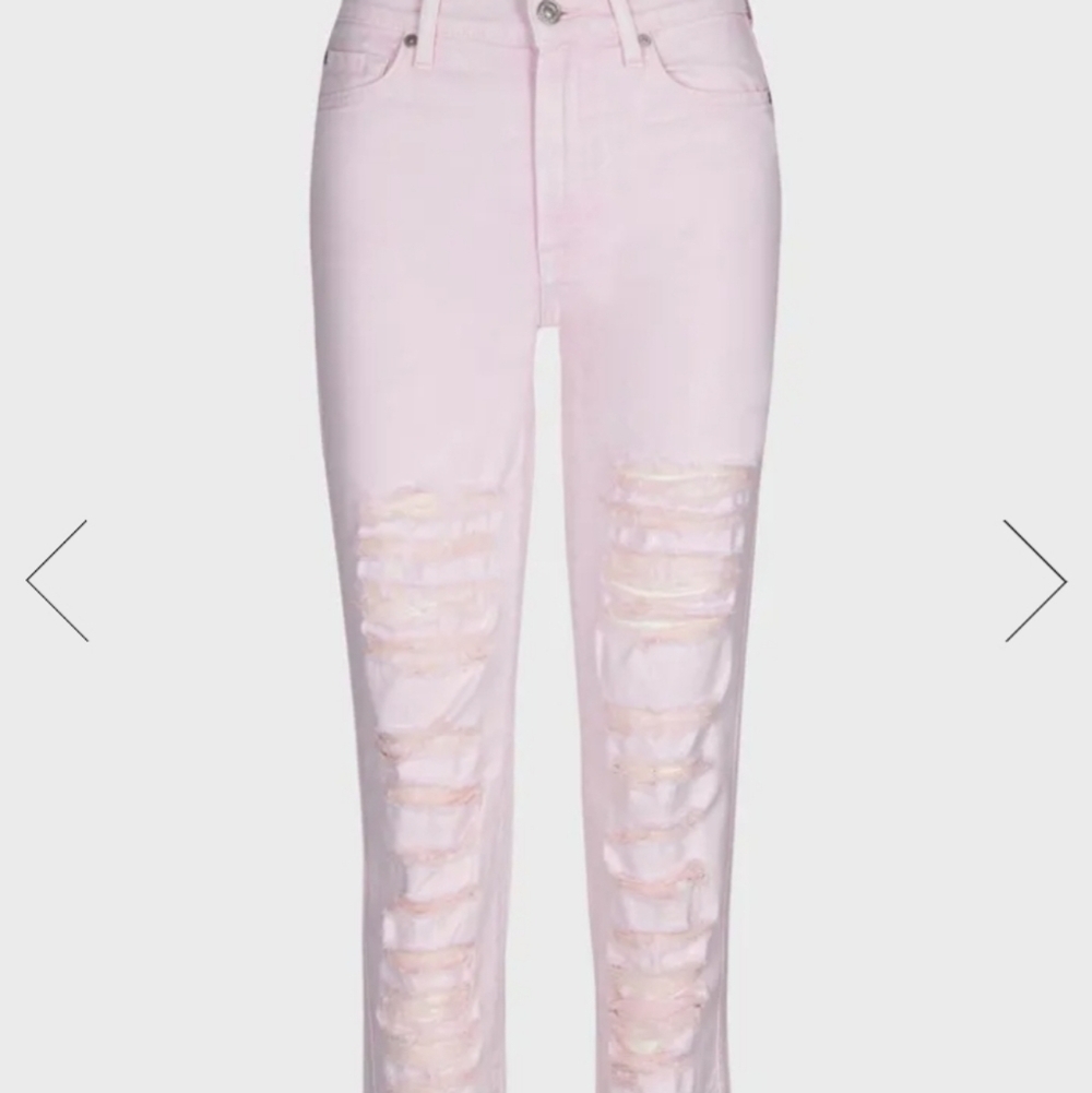 7 For All Mankind High Waist Cropped Straight Leg